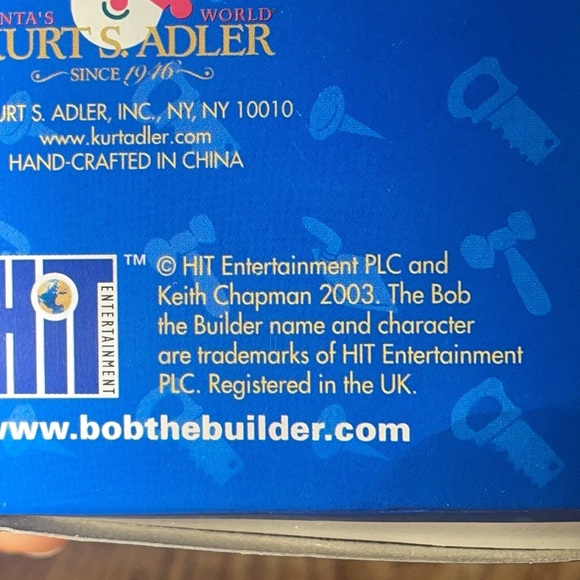 2002 Bob The Builder Ornament With Box ! - Picture 8 of 9